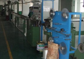 Cable jacket extrusion line at LANP CABLE factory