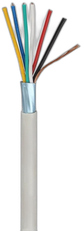 6 Core Shielded White - Security Cable