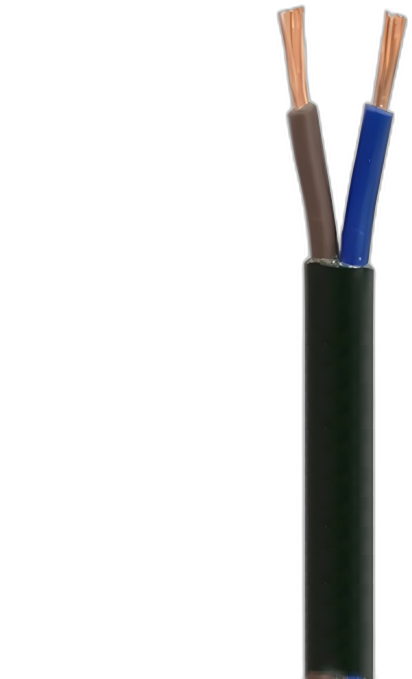 2 Core Flat Black - Flat Cable