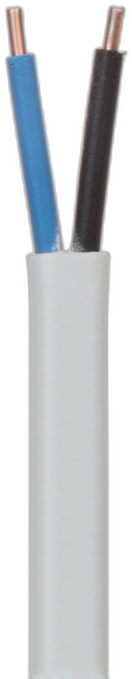 2 Core Flat Solid White - Flat Cable