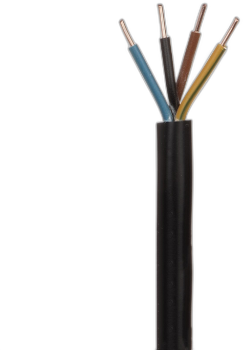 4 Core Solid Black - Multi-Core Cable